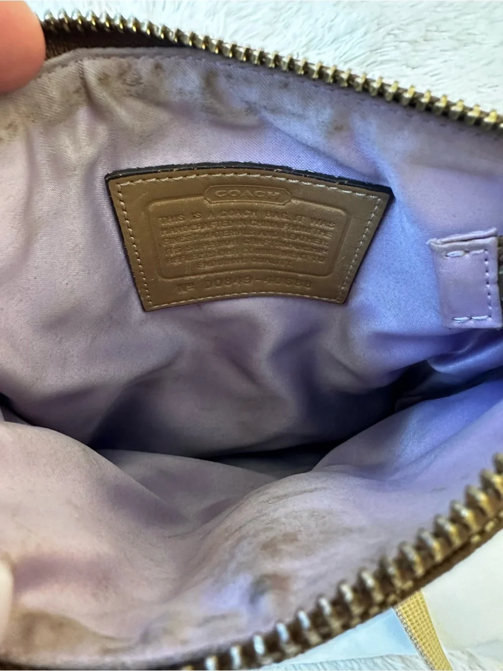Coach Signature Swingback Crossbody Khaki Brown Canvas Legacy Turnlock Y2K